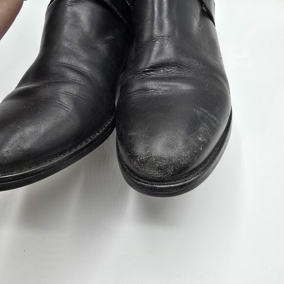 Ariat Windsor womans black leather strappy buckle ankle boots booties size 8 - Picture 13 of 13